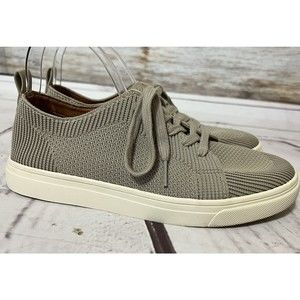 Lucky Brand Womens Laddix Woven Sneakers Tan Knit Fabric Upper Lace Up Sz 9